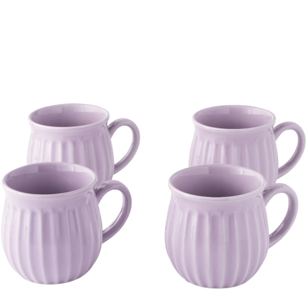 💜 The Pioneer Woman Colette Purple Ceramic Mug Set